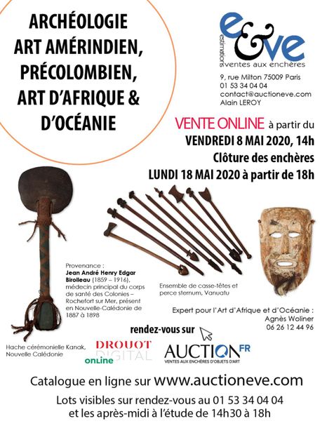 EVE vente on line lundi 18 mai